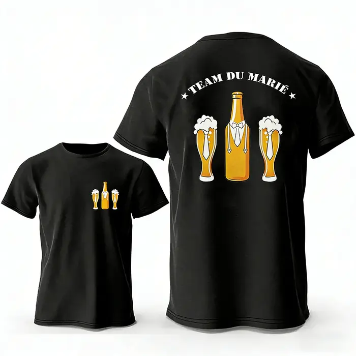 T-shirts graphiques pour hommes 2026 Équipe du Marié EVG TEAM ÉQUIPE DU MARIÉ pour enterrement de vi