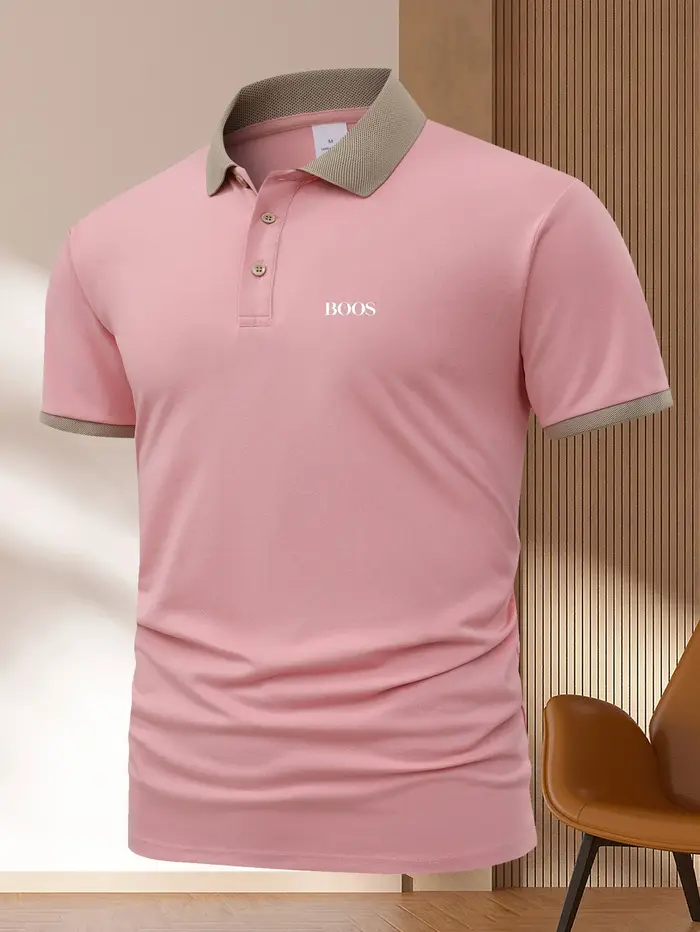 Polo européen pour hommes, mode d'été, T-shirt à manches courtes en coton respirant, vêtements de tr
