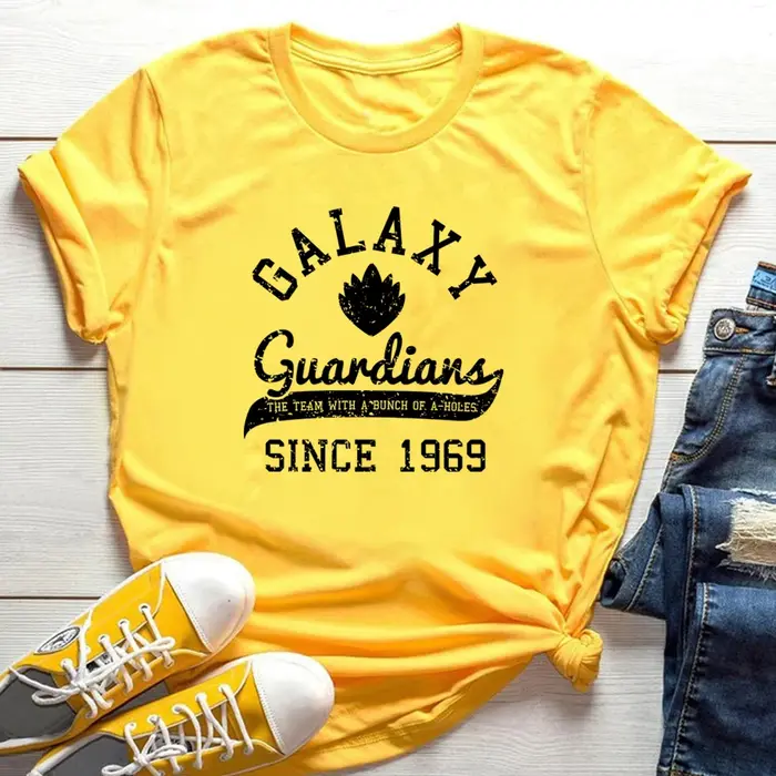 T-shirt unisexe Galaxy Guardians Since 1969, logo graphique des gardiens, chemise à manches courtes pour hommes et femmes, haut de film Smile Hero, cadeau GérGift