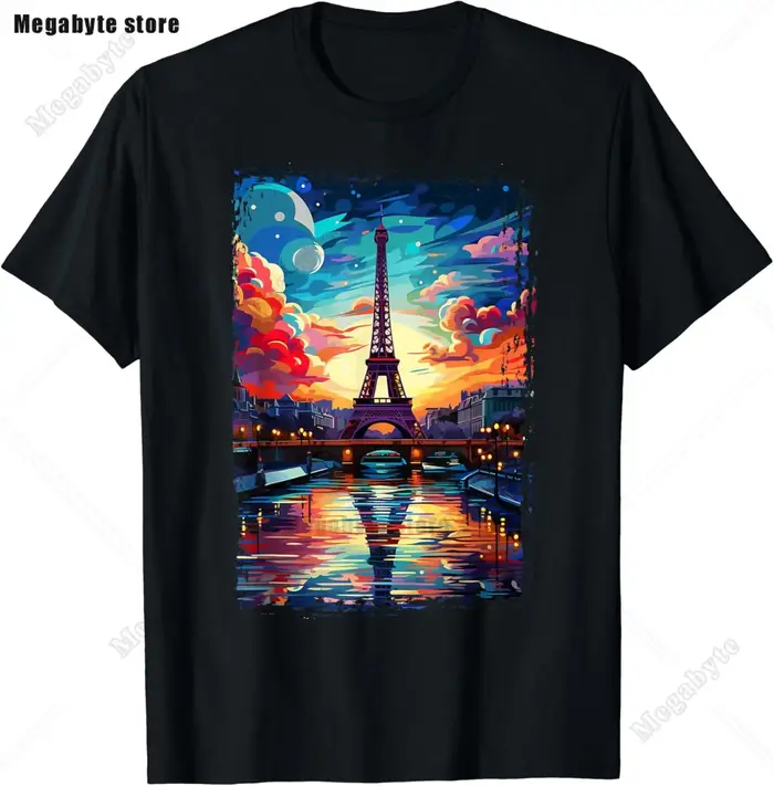 Tour Eiffel Paris Chemise Vintage I Love