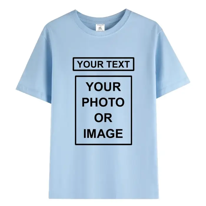 T-shirt en coton personnalisé pour homme – Créez votre design ici – T-shirts personnalisés avec texte pour femme