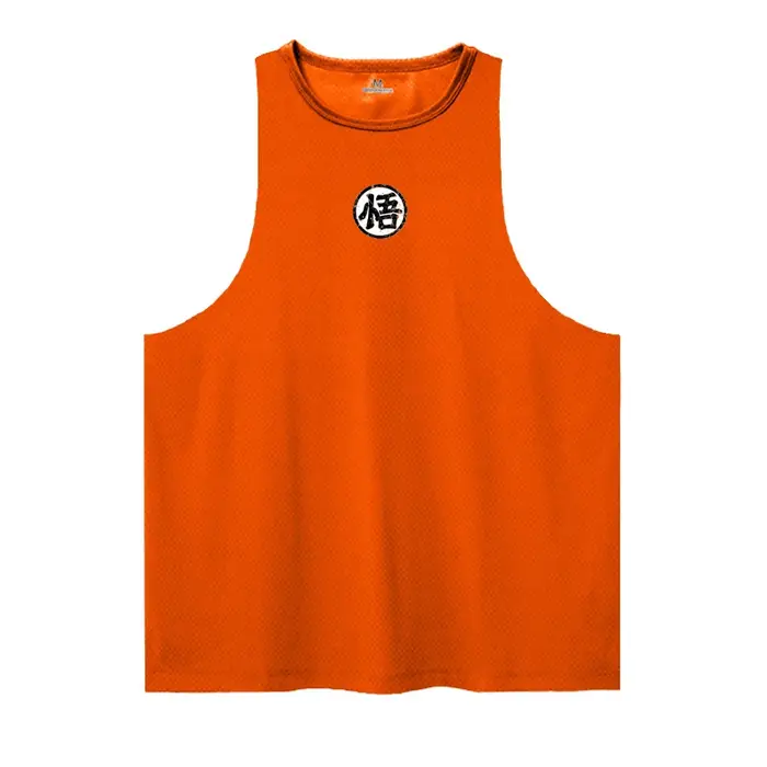 Logo d'anime japonais Wu Font impression drôle été Fitness hommes débardeur musculation Stringer séc