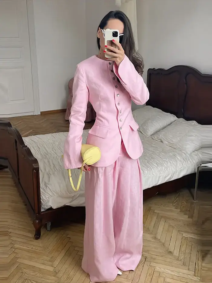 Robe Mini Rayée Style Chemise Col Revers Ample Manches Longues Printemps 2026 Élégante Sexy Tendance Décontractée pour Femme de Bureau