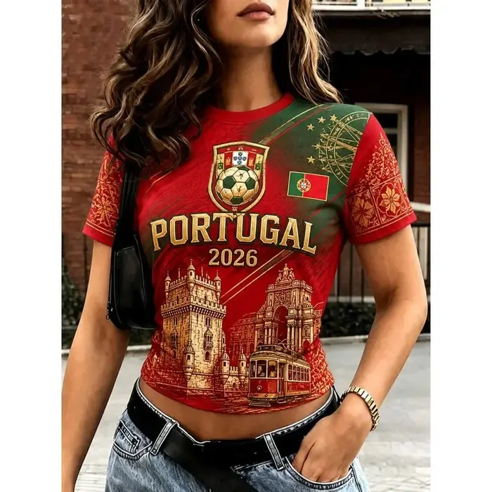 T-shirt de football portugais d'été