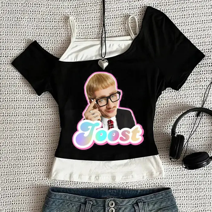 Joost Klein – haut court à motif graphique pour adolescents, mode coréenne, gothique, kawaii, t-shir
