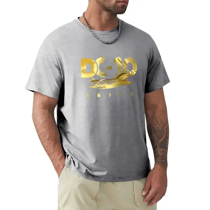 T-Shirt DC10 Bar Club IBIZA MODEL noir Vintage Gold
