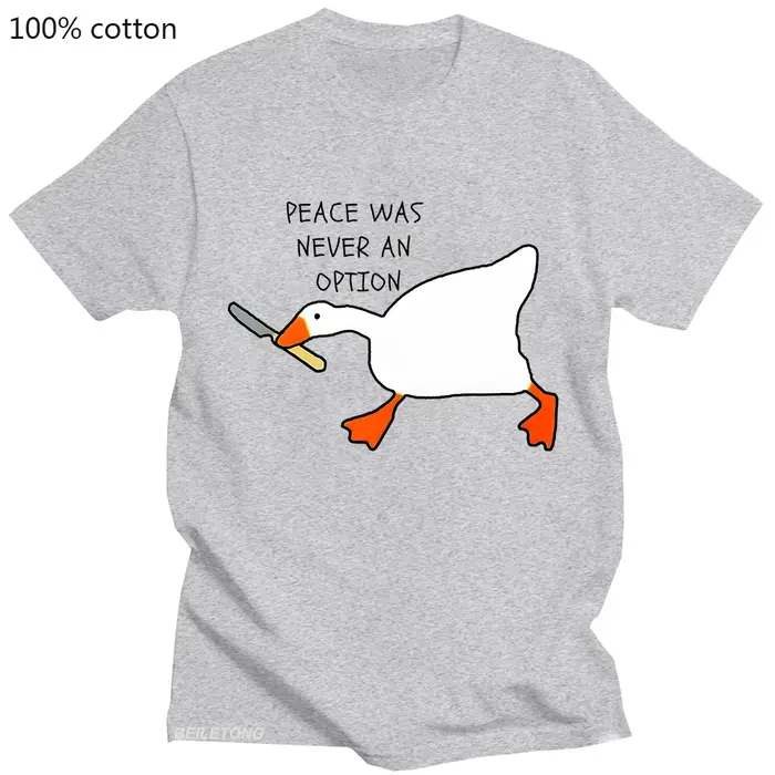 Jeux d'oie sans titre la paix n'était jamais une Option T-Shirt 100% coton à manches courtes été chemises décontractées drôles vêtements graphiques t-shirts