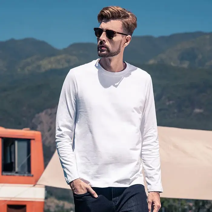 T-shirt épais à manches longues pour homme