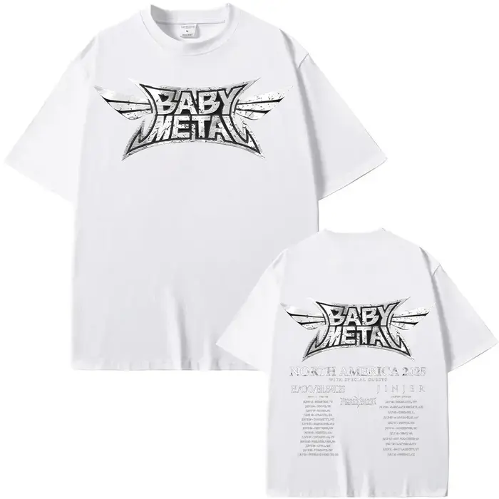 Babymetal amérique du nord Tour 2025 T-shirts Vintage