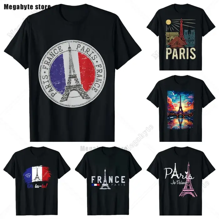 Tour Eiffel Paris Chemise Vintage I Love