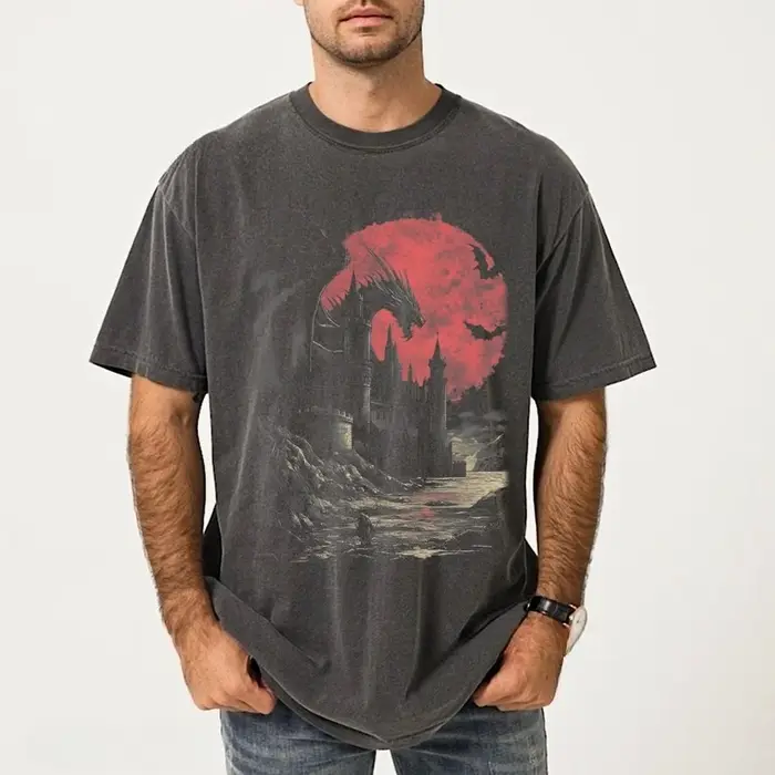 Chemise Dragon T-shirt graphique médiéval confortable coloré hommes dames cadeau