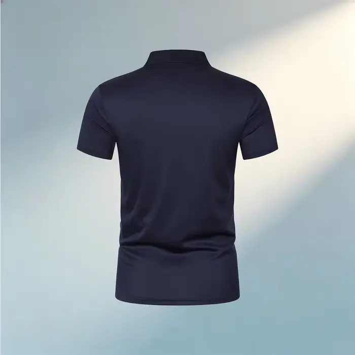 Chemises polo unies pour hommes à manches courtes