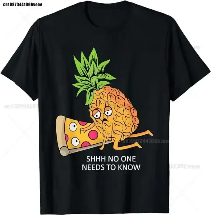 L'ananas appartient sur l'amant de la Pizza drôle jeu de mots de nourriture T-Shirt femmes chemises 