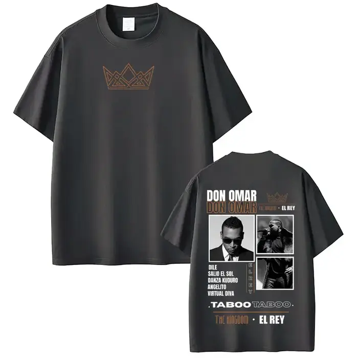 T-shirts imprimés album du rappeur Don Omar pour hommes et femmes