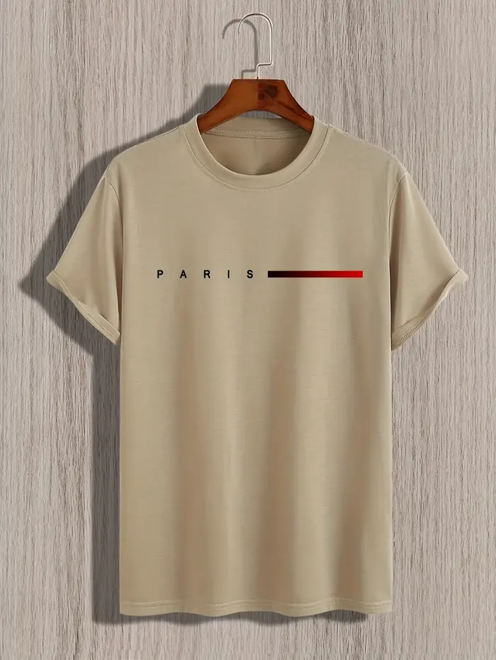 T-shirt décontracté pour homme 100 % coton