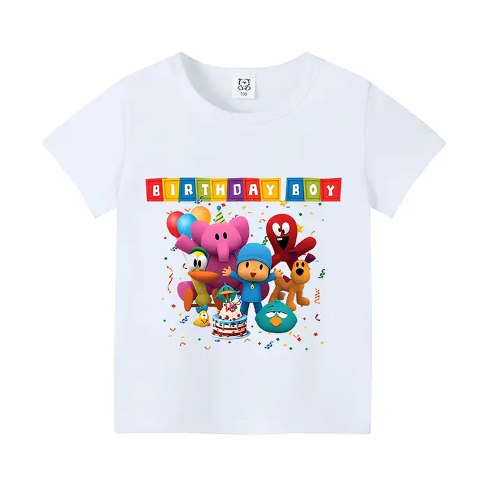 POCOYOES T-shirts pour hommes et femmes, chemise à manches courtes pour couple, dessin animé, haut e