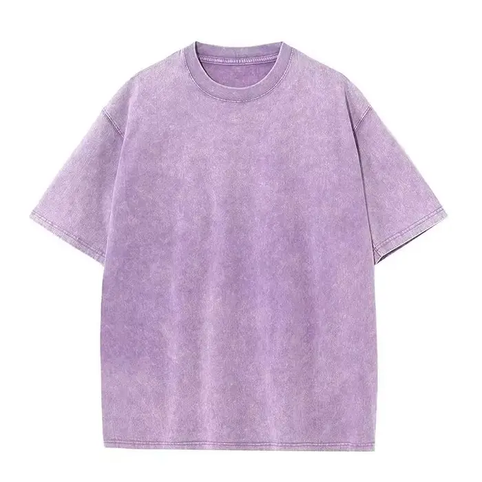T-shirt Homme Lourd Lavé 230G Coton Nouvelle Collection Été Coupe Ample Vintage Manches Courtes Déco