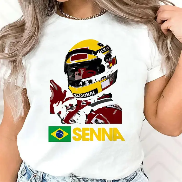 Ayrton Senna t-shirt femmes harajuku numérique