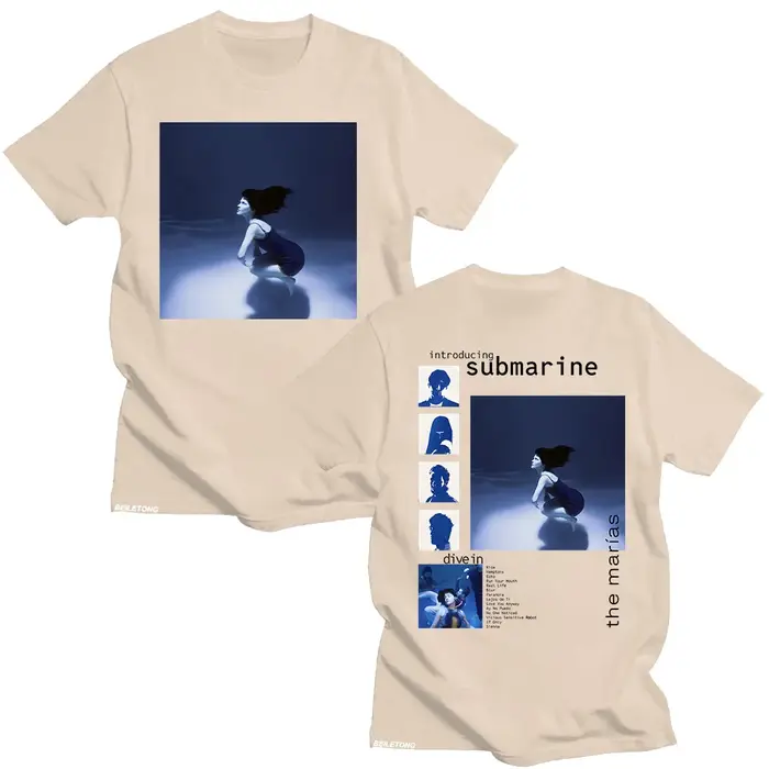 The Marias Submarine Album populaire T-shirts pour femmes/hommes tendances esthétique t-shirt été haut en coton ample