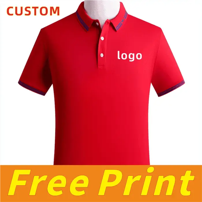 T - shirt Casual en coton personnalisé polo d'été chemise logo imprimé