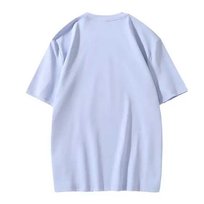 T-shirt d'été à manches courtes et col rond en coton Lycra pour hommes et femmes