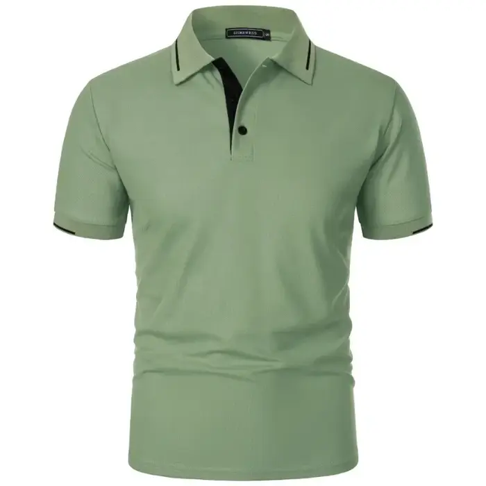 Polo à manches courtes pour hommes, boutons d'été, coupe classique, T-Shirts décontractés, pull surd