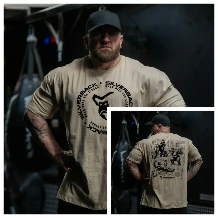 Nouveau T-shirt 2026 GYM avec imprimé Gorilla Squat Bench Deadlift - T-shirt graphique - Silverback