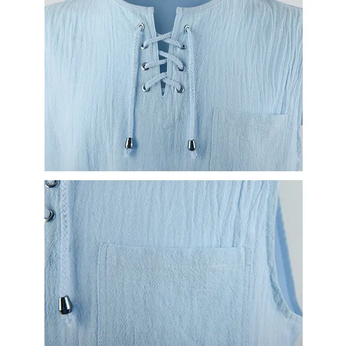 Débardeur en coton et lin pour hommes