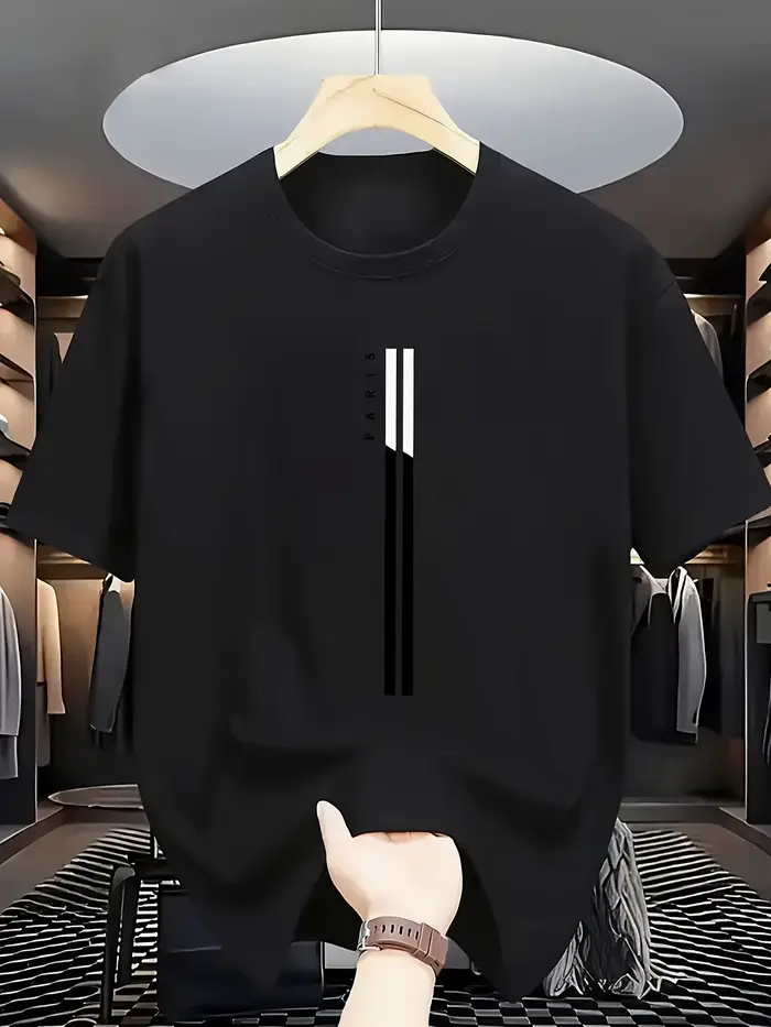 T-shirt noir minimaliste pour homme