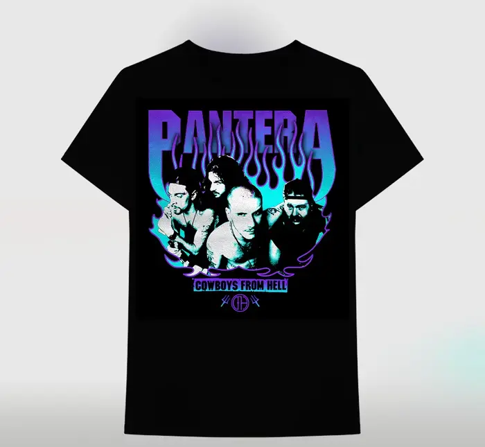 T-shirt Pantera Collage Band 100% coton