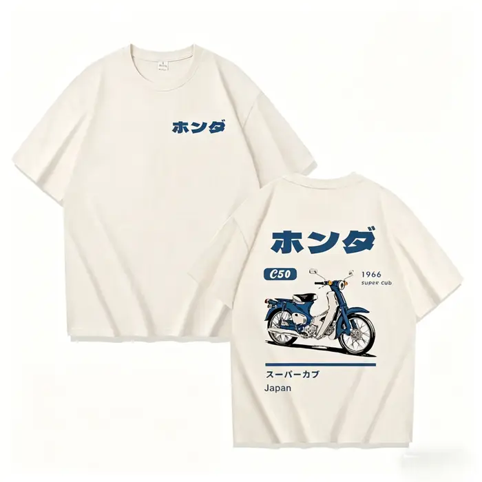 T-shirt tendance rétro imprimé dessin animé voiture, manches courtes, pour couple, vêtements jeunes 