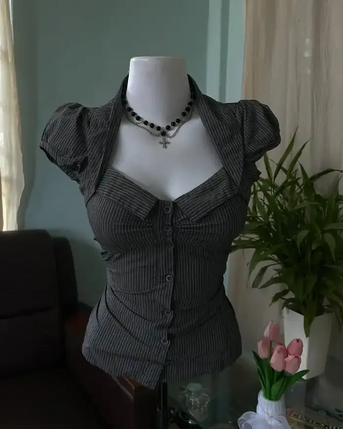 Minceur sexy et à la mode T-shirt haut avec col en v