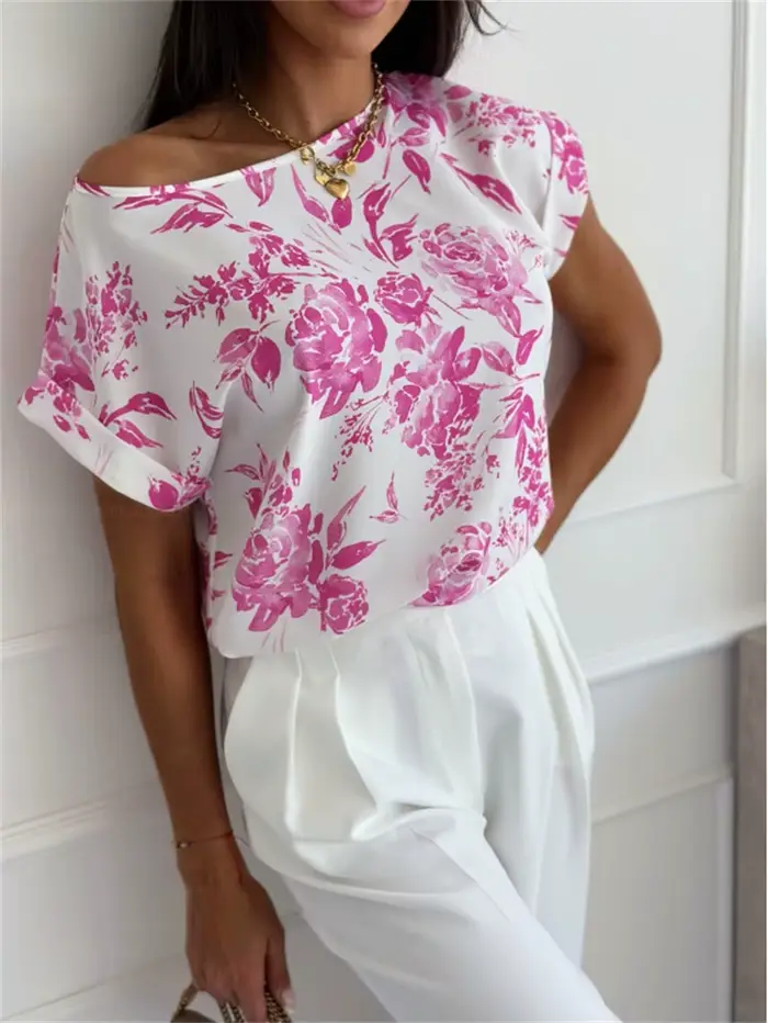 Chemisier d'été à imprimé floral pour femme