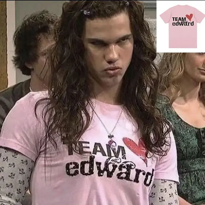 Jacob Wears Team Edward T-shirt en coton biologique Twilight Fans vêtements Vintage