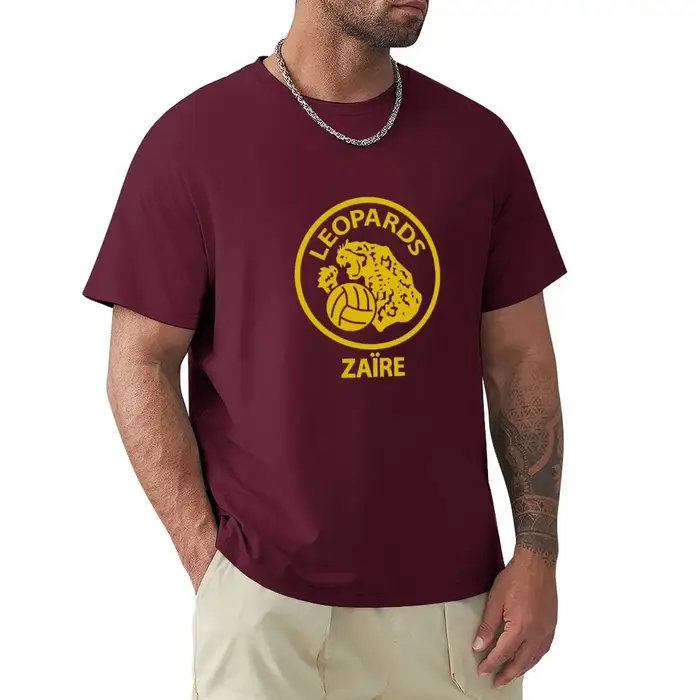 Zaire Leopards-T-shirt de football rétro pour hommes