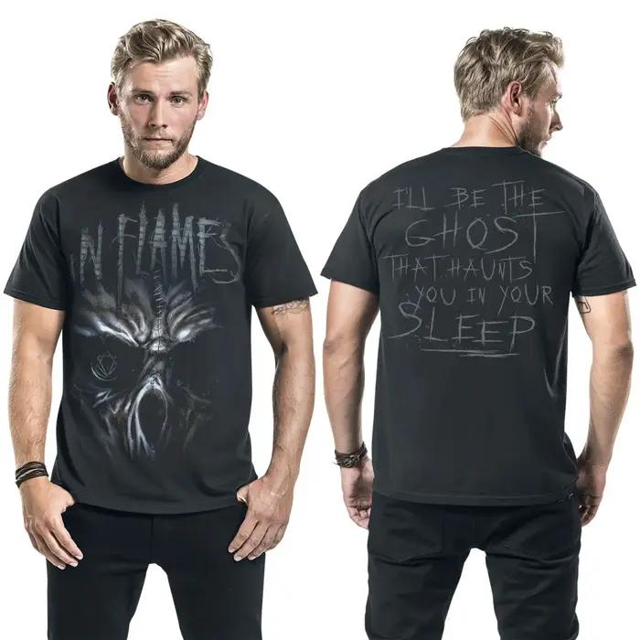 T-shirt en coton unisexe à motif Top in Flames