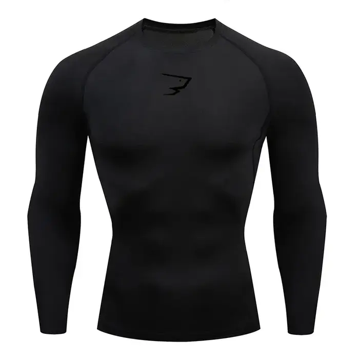 T-shirt de fitness à manches longues pour hommes