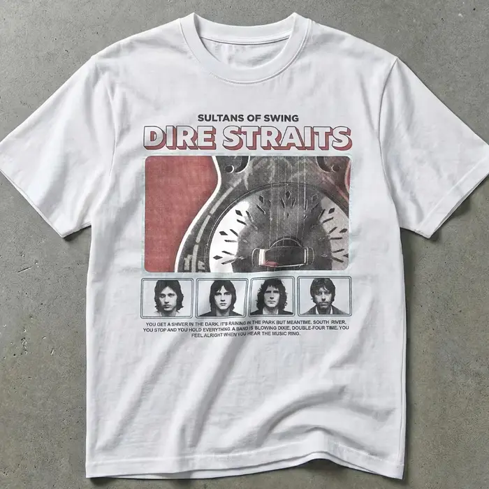 Artwork de la couverture de l'album : ce haut de style vintage est parfait pour les concerts, T-shir