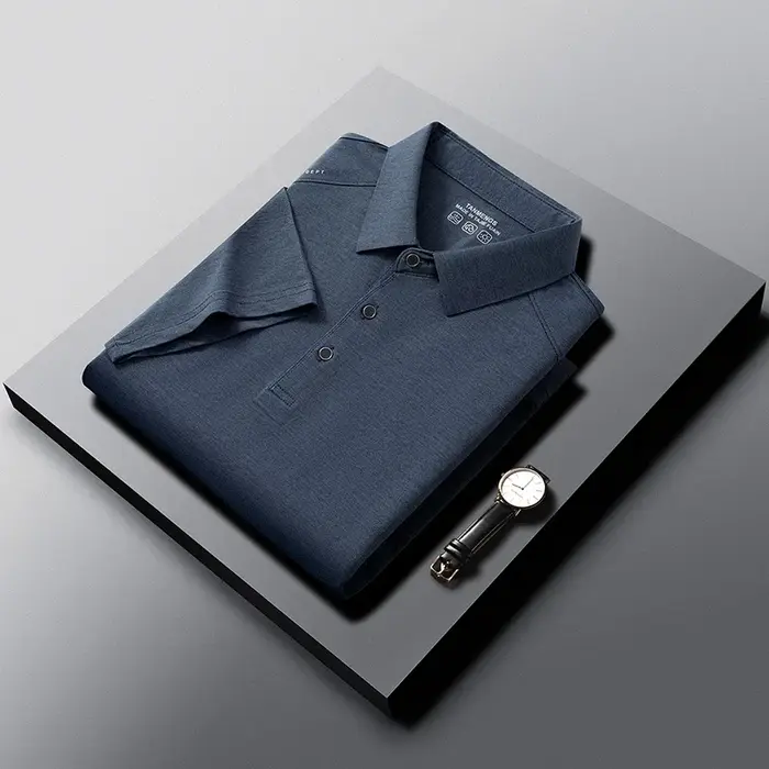 Polo basique pour homme avec col et boutons