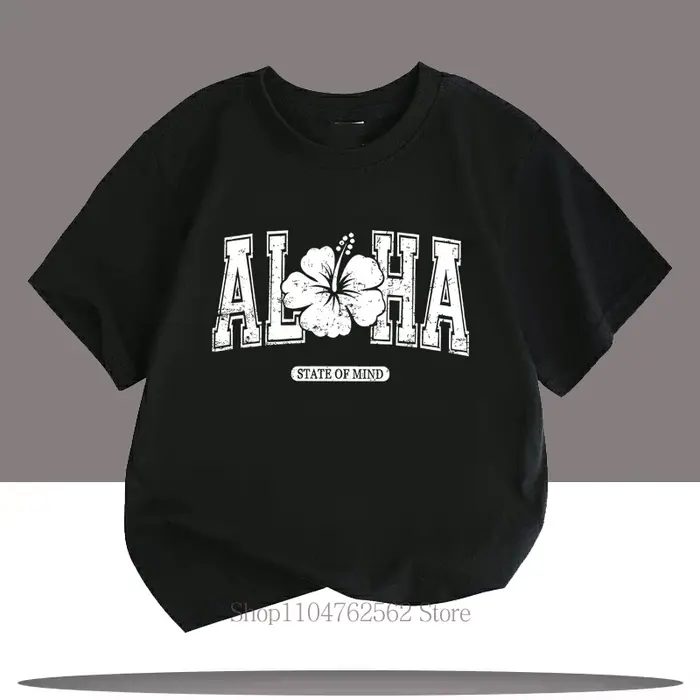 T-shirts pour enfants avec imprimé graphique Aloha