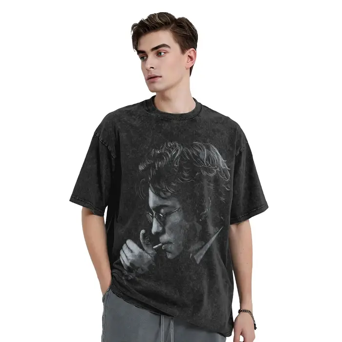 T-shirts vintage pour hommes Hudson Williams – Hauts d'été streetwear à manches courtes