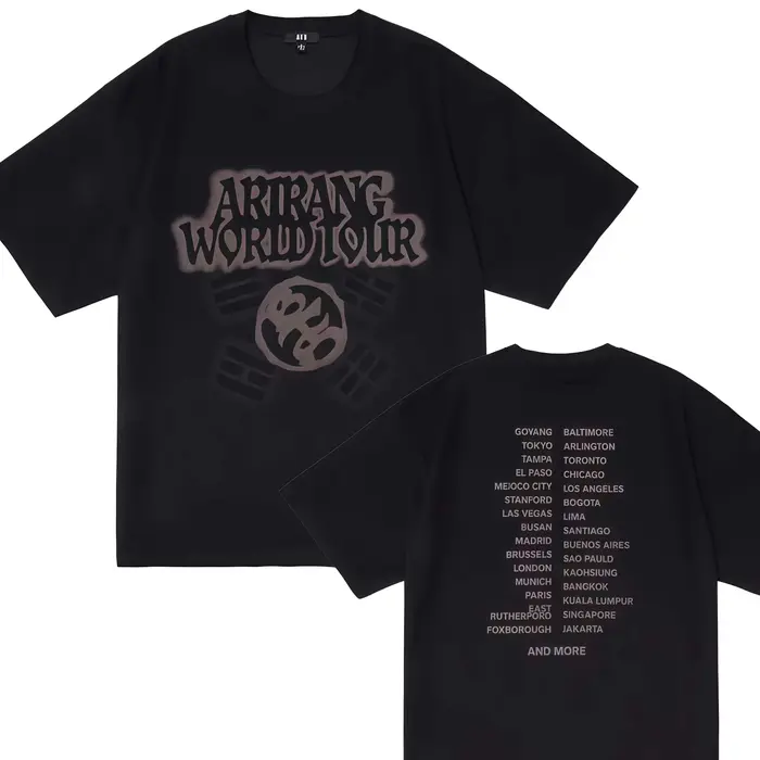 T-shirt unisexe graphique du groupe coréen Arirang 2026 – Collection été 2026 pour hommes et femmes 