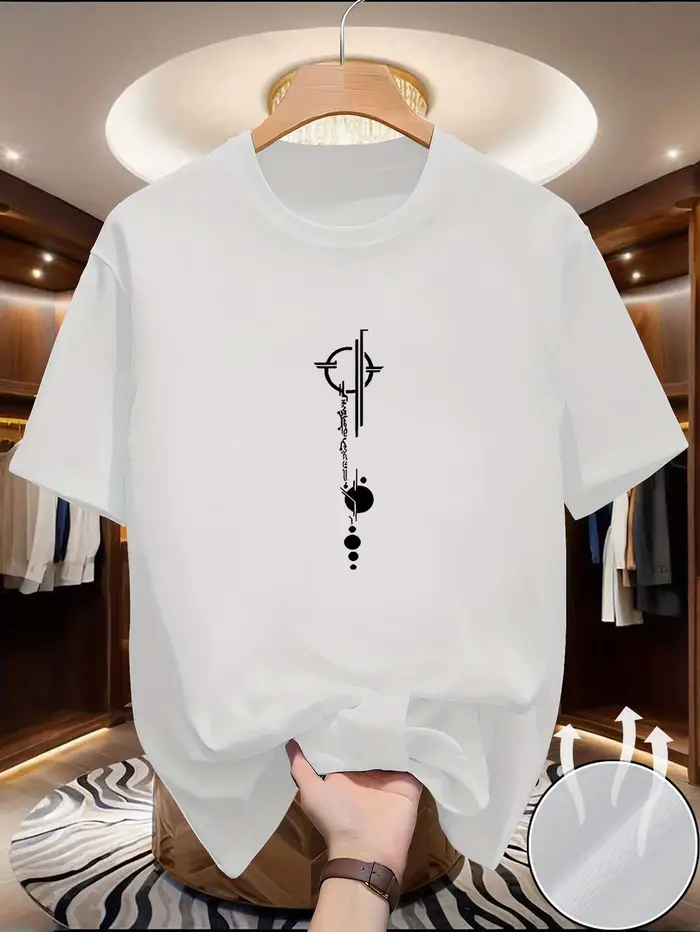 T-shirt pour homme à col rond et manches courtes