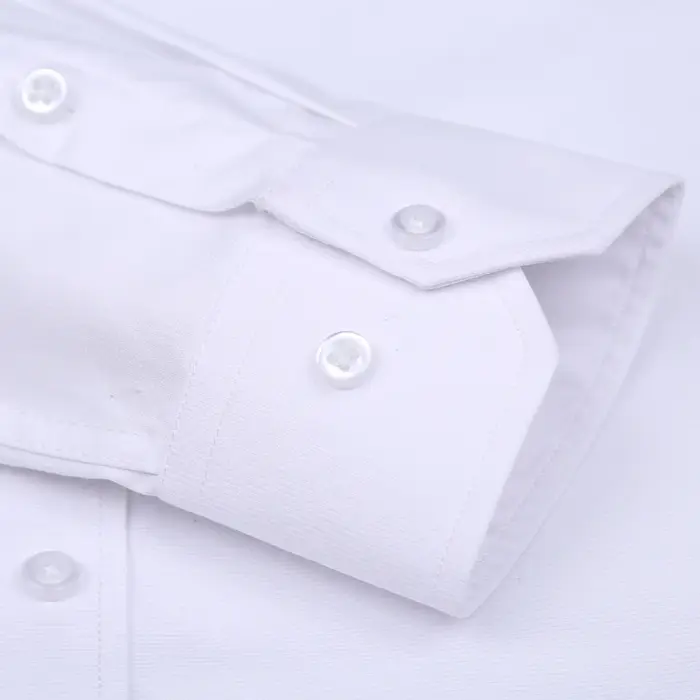 Haute qualité repassage gratuit hommes robe chemise à manches longues 100% pur coton nouveau solide mâle coupe régulière