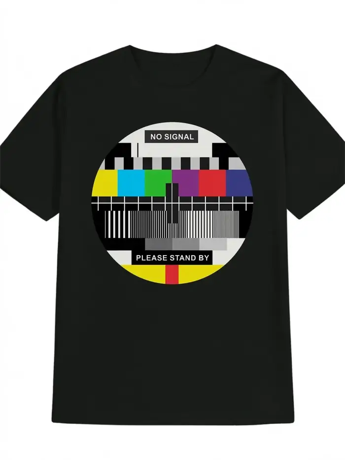 T-shirt Rétro TV Sans Signal pour Homme