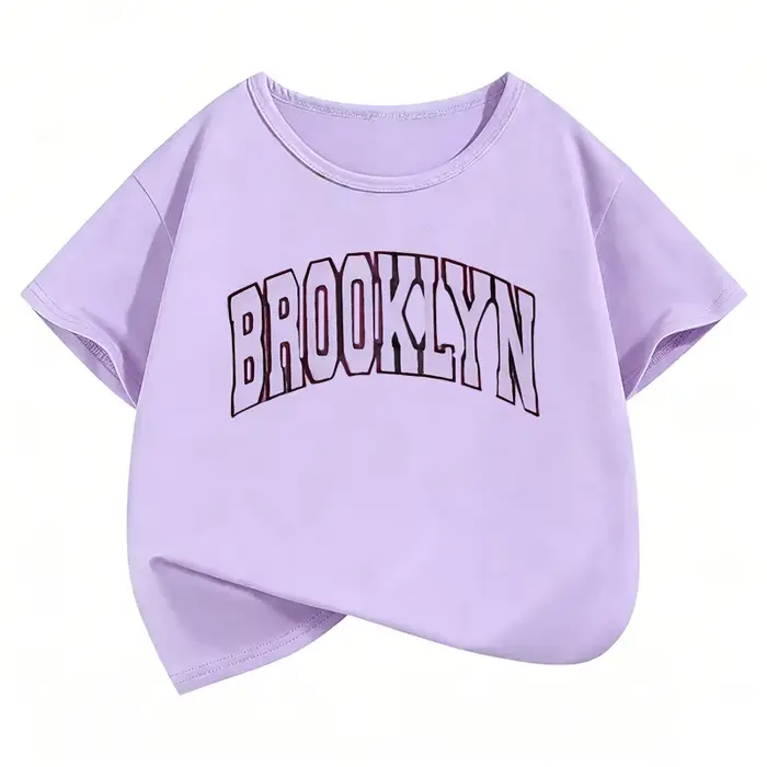 T-shirts à la mode imprimés avec des lettres Brooklyn