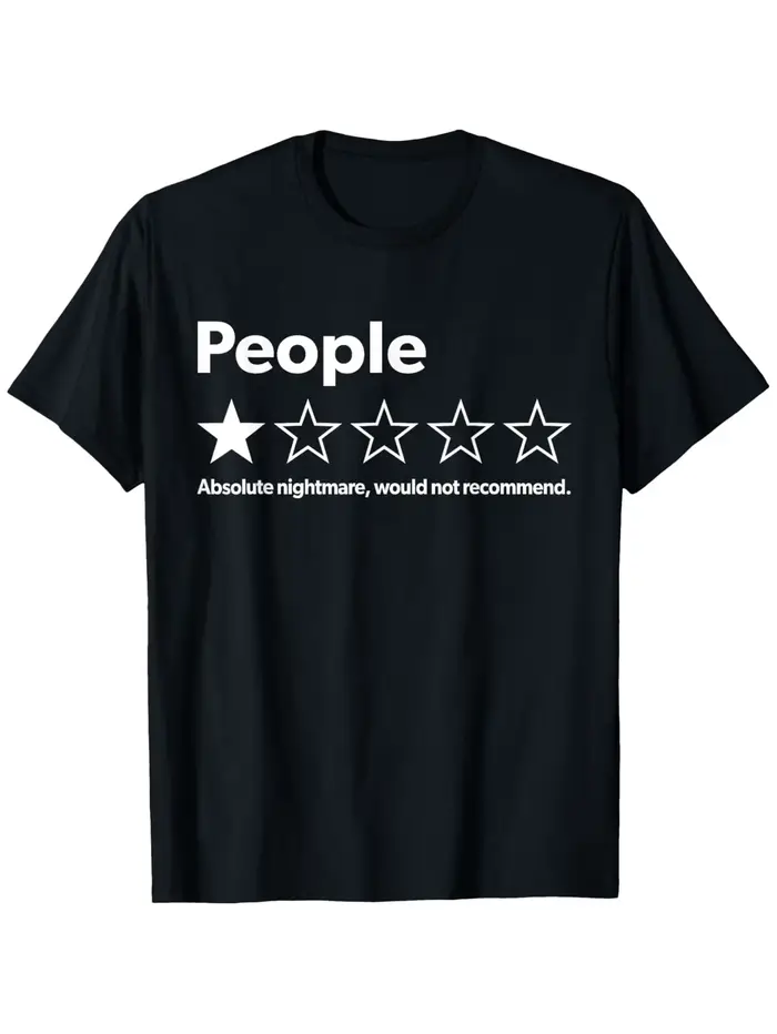 T-Shirt drôle d'examen des gens une étoile: cauchemar absolu ne serait pas adaptée au T-Shirt femme