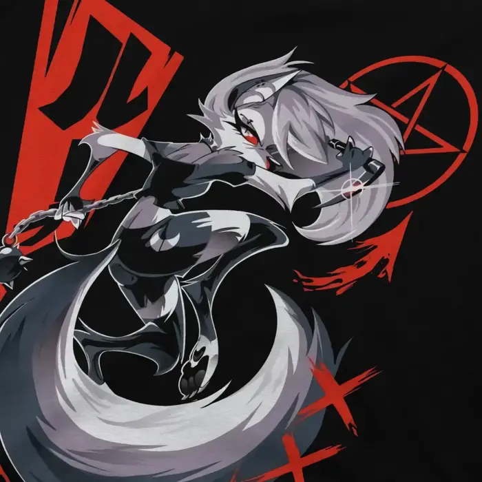 Helluva Boss Anime classique t-shirt graphique hommes hauts Vintage Homme été Polyester Streetwear Harajuku