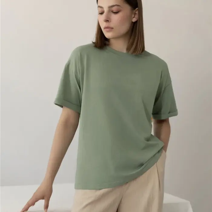 Hirsionsan-T-Shirt décontracté en coton pour femme