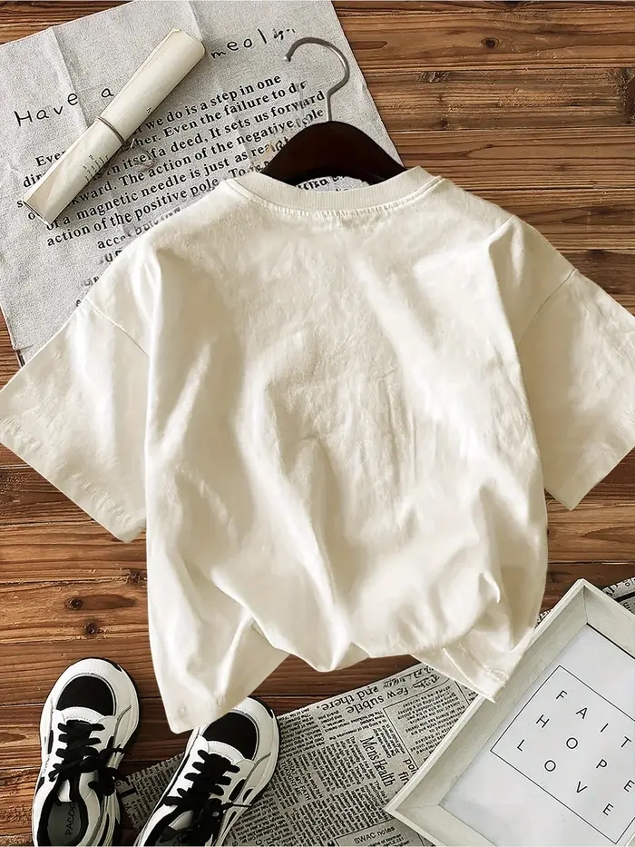 Motif de crabe imprimé T-Shirt créatif Style Simple à manches courtes col rond été femme haut décontracté doux T-Shirt vêtements
